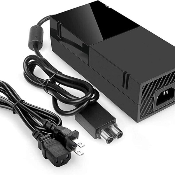 Power Supply Brick for Xbox One with Power Cord, (Low Noise Version) AC Adapter Power Supply Charge for Xbox One Console, 100-240V Auto Voltage, Black