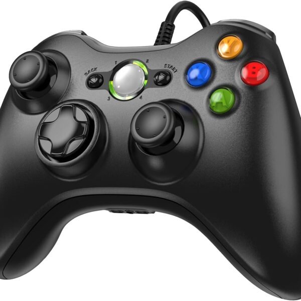 Etpark X-Box 360 Controller Wired, Gamepad Controller with Wired USB for Microsoft X-Box 360 & Slim Console and PC Windows XP/7/8/10, with Upgraded Joystick, Black