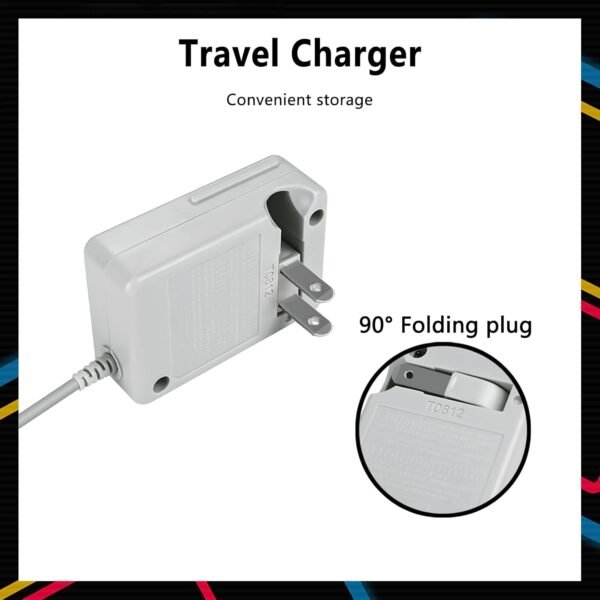 DTOL 3DS Charger Compatible with Nintendo 3DS/ DSi/DSi XL/ 2DS/ 2DS XL/New 3DS 100-240V Wall Plug Adapter 2 Pack