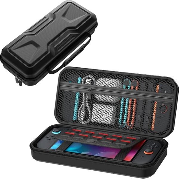FYOUNG Carrying Case for Nintendo Switch 2 Console, Full Protection Hard Shell Portable Travel and Storage Bag for Switch 2/Switch/OLED Case Accessories with Card Slots, Large Capacity (Only Case)