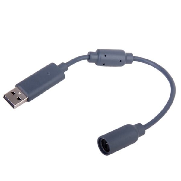USB Breakaway Cable Adapter for XBOX 360 Controller - Grey | and Easy to Connect/Disconnect