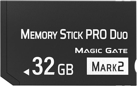 PSP 32GB Memory Stick Pro Duo, High-Speed Memory Stick Duo Compatible with PSP1000 2000 3000 Accessories and Digital Camera Memory Cards (32GB-Black)