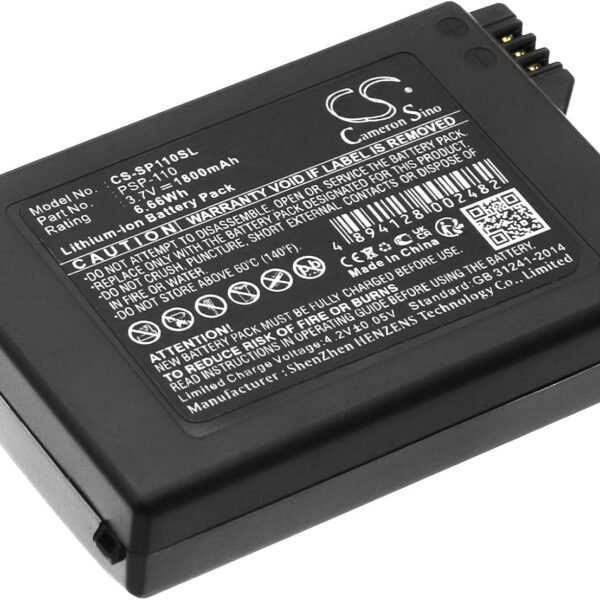 1800mAh / 6.66Wh Replacement Battery for Sony PSP-1000, PSP-1000G1, PSP-1000G1W, PSP-1000K, PSP-1000KCW, PSP-1001, PSP-1004, PSP-1006, PSP-110