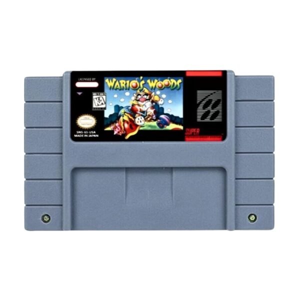 Warios Woods Video Game Cartridge for SNES 16 Bit