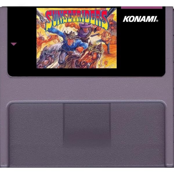 Sunset Riders (Super Nintendo, SNES) - Reproduction Video Game Cartridge